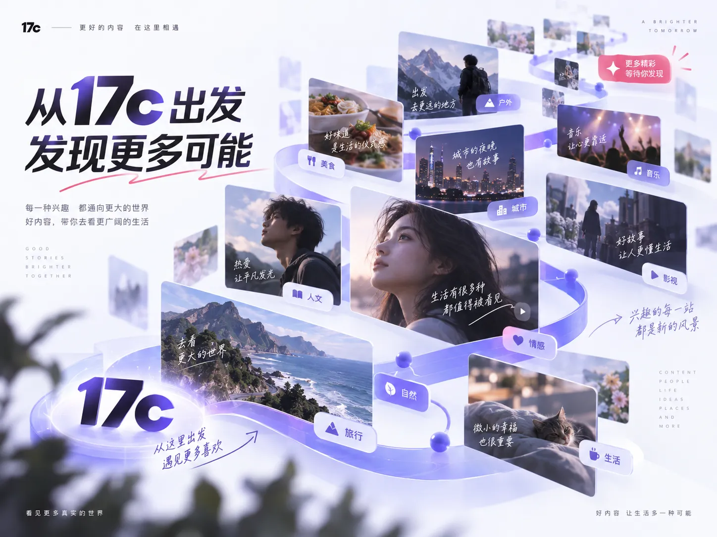 17c品牌入口与内容导航界面